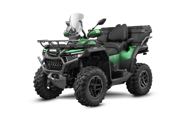 CFMOTO CForce 1000 Touring Premium Overland ATV, Forest Green, 963cc V-Twin, 4x4 with front rack and rear cargo box