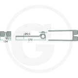 Granit Rotary Tedder Tine for Claas Volto, steel agricultural machinery tine, pack of 10