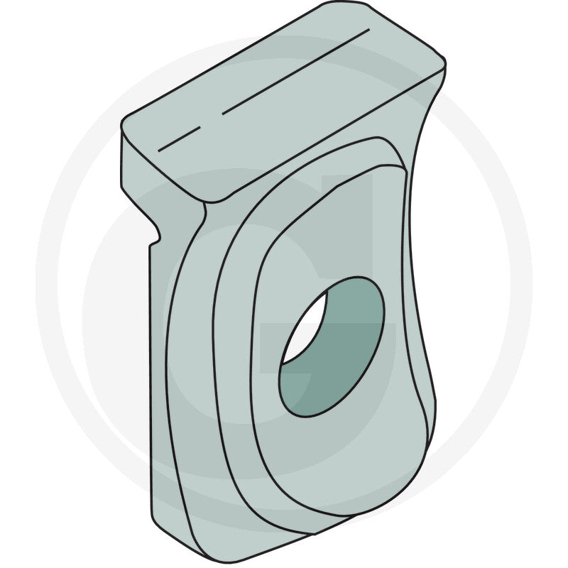 Granit Mount by GRANIT, gray metal rotary tedder tine mount (Stoll JF-Stoll).