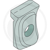 Granit Mount by GRANIT, gray metal rotary tedder tine mount (Stoll JF-Stoll).