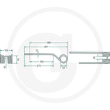Granit Rotary Tedder Tine grey steel component for agriculture machinery