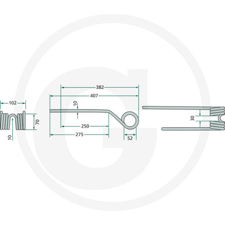 Granit Rotary Tedder Tine grey steel component for agriculture machinery
