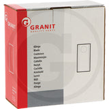 Granit lawn mower blade box, pack of 25, red and gray packaging with GRANIT logo