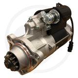 Prestolite gear reduction starter motor, 24V, 7.5kW, silver body with black solenoid