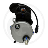 Prestolite gear reduction starter motor, 24V, 7.5kW, silver housing with black solenoid and drive shaft