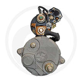 Gear Reduction Starter motor, Prestolite, 24V 7.5kW, gray housing with solenoid and wiring