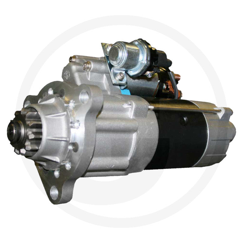 Prestolite gear reduction starter motor, 24V 7.5kW, metallic gray housing
