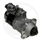 Prestolite gear reduction starter motor, 24V, 7.5kW, gray gear housing with black motor.
