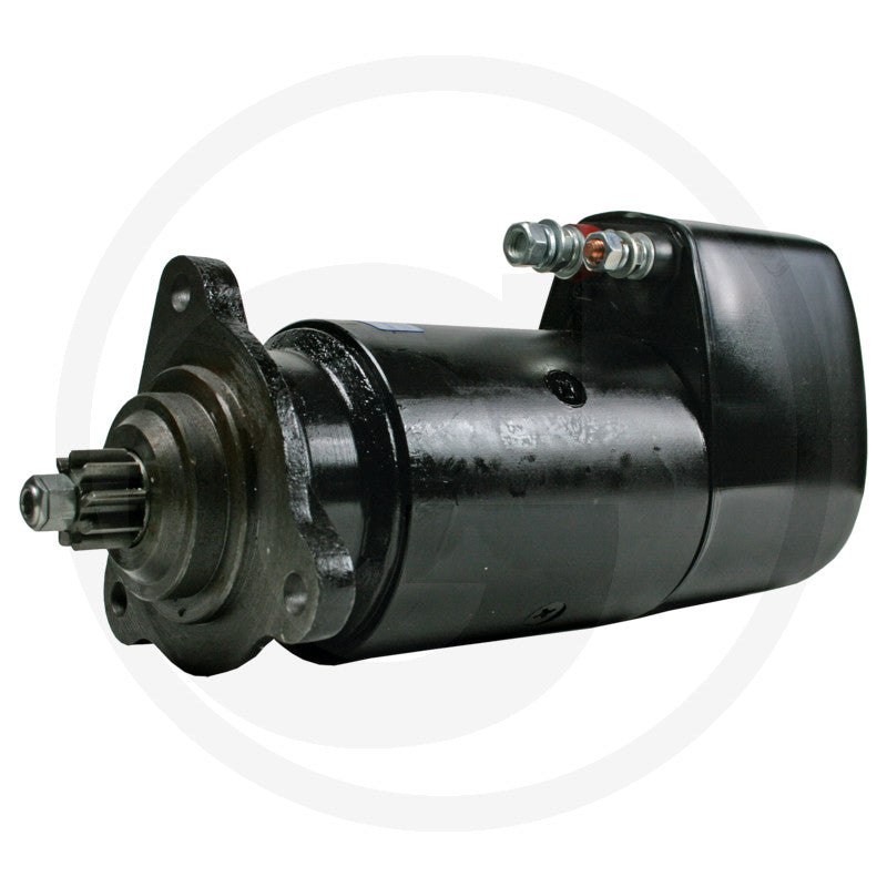 Prestolite Starter Motor, 24V 6.6kW, black machinery starter with mounting flange