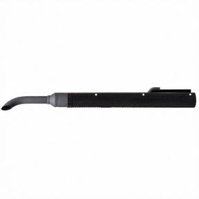GRANIT machinery exhaust silencer with venturi nozzle, for Case IH MXU and New Holland TS, black perforated housing and curved inlet