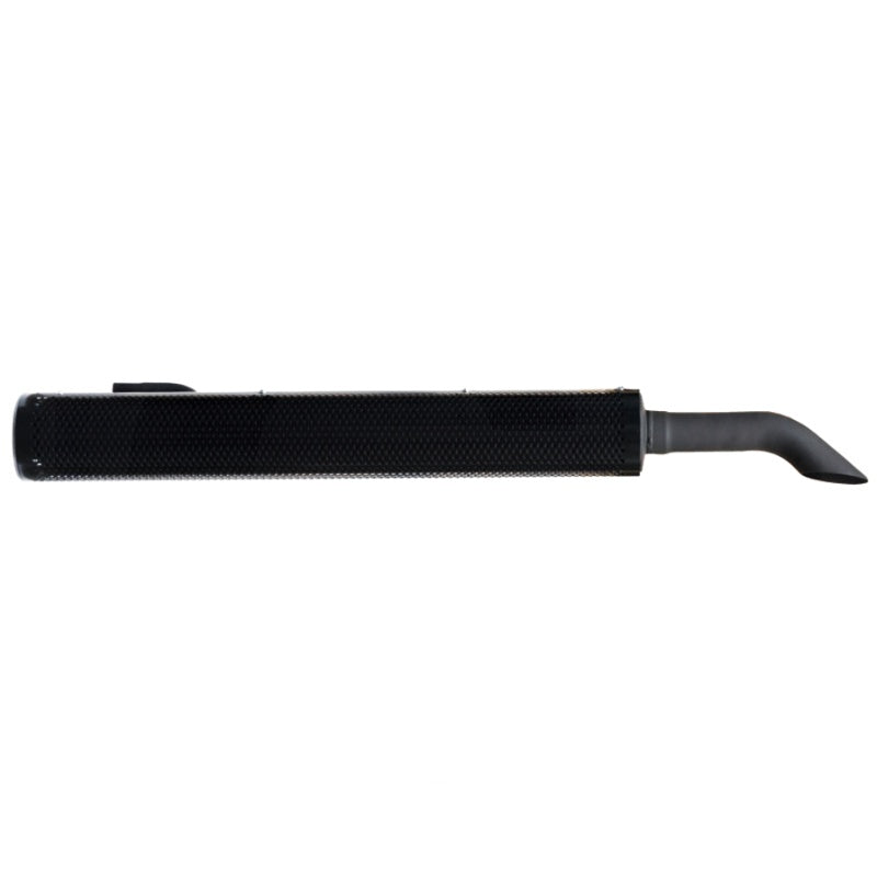Granit silencer for Case IH Puma and New Holland T7 exhaust, black perforated muffler with curved outlet