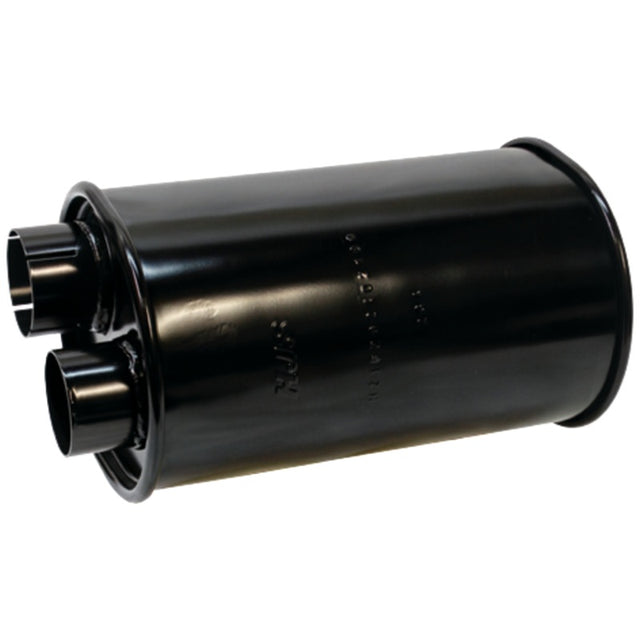 Silencer for Fendt 206S/206V+F and 207S/207V+F tractors, black GRANIT exhaust silencer with dual outlets