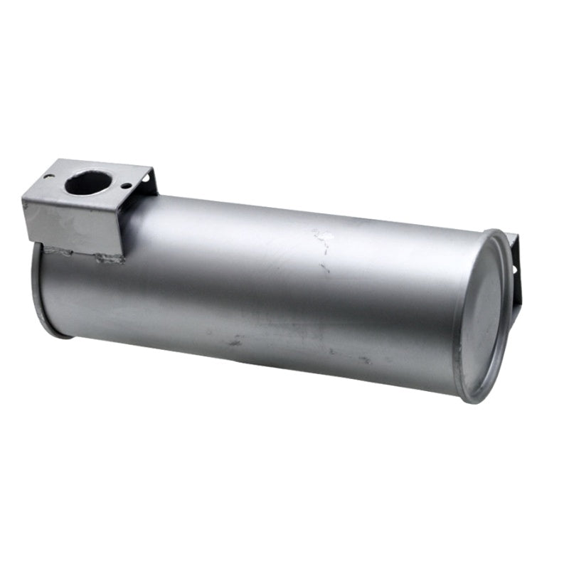 Exhaust silencer cylinder, silver metal, for motor vehicle mufflers