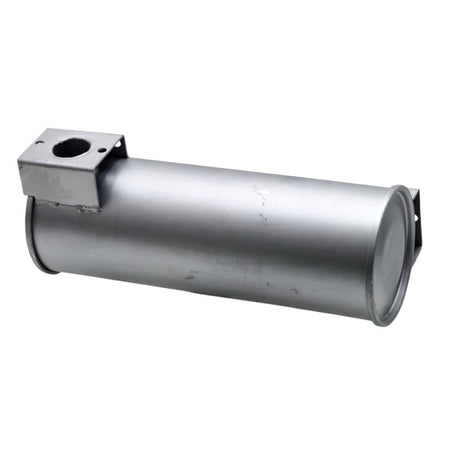 Exhaust silencer cylinder, silver metal, for motor vehicle mufflers