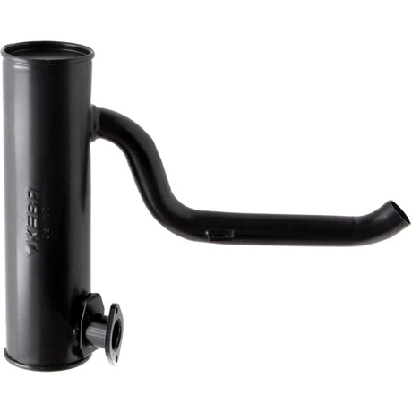 Silencer - Fendt H255201100011, GRANIT; black machinery exhaust silencer with curved outlet pipe.