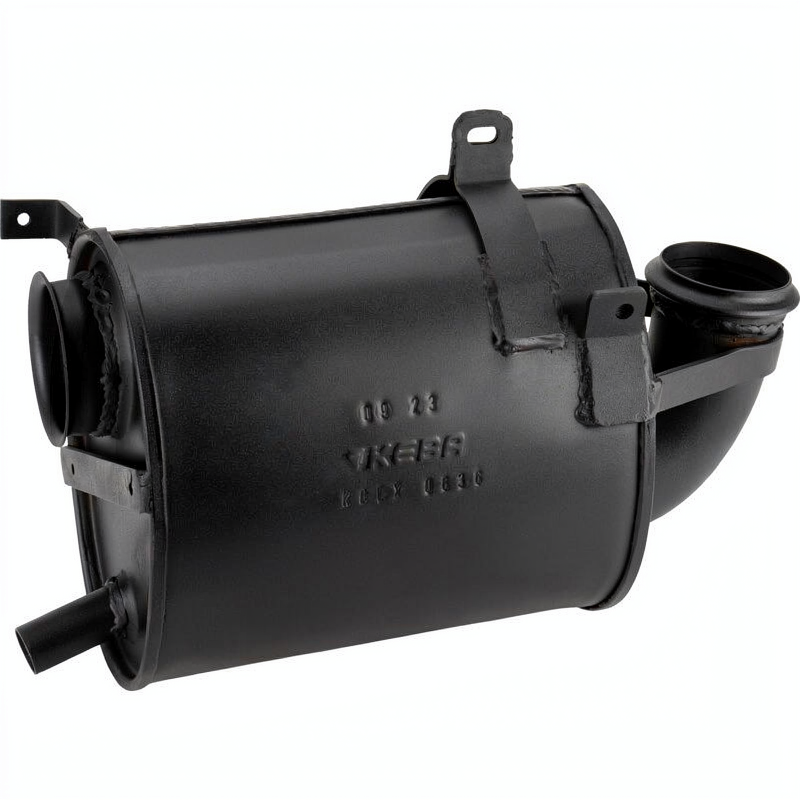 Granit silencer for John Deere 7600–7800 tractors, black metal exhaust component