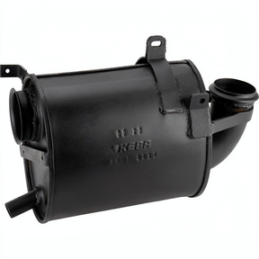 Granit silencer for John Deere 7600–7800 tractors, black metal exhaust component