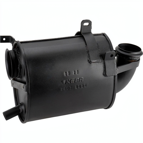 Granit silencer for John Deere 7600–7800 tractors, black metal exhaust component