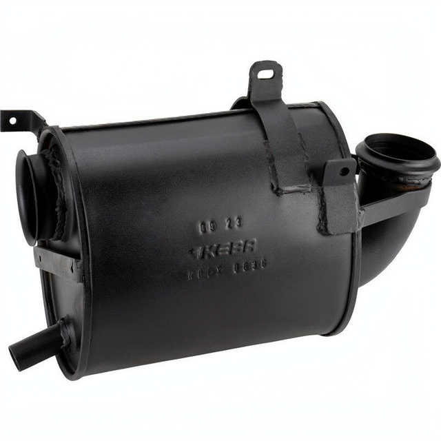 Granit silencer for John Deere 7600–7800 tractors, black metal exhaust component