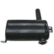 Granit silencer for John Deere tractors 1640–2450, horizontal exhaust muffler, black.