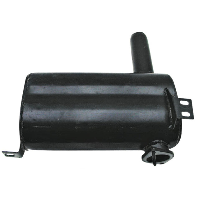Granit silencer for John Deere tractors 1640–2450, horizontal exhaust muffler, black.