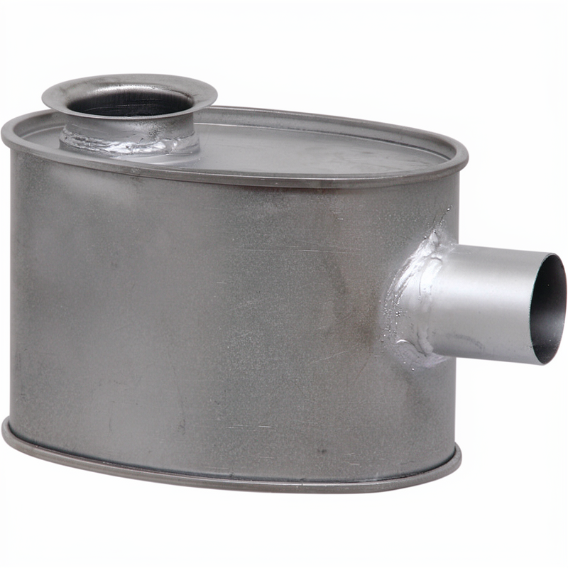 Granit Silencer for John Deere 6030–7130 tractors; metallic cylindrical exhaust muffler with side outlet