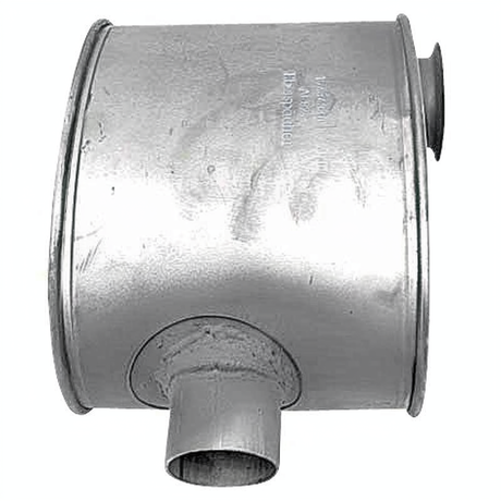 Granit Horizontal Silencer for John Deere 6010/6110/6200/6510L tractors; metallic exhaust can with bottom outlet