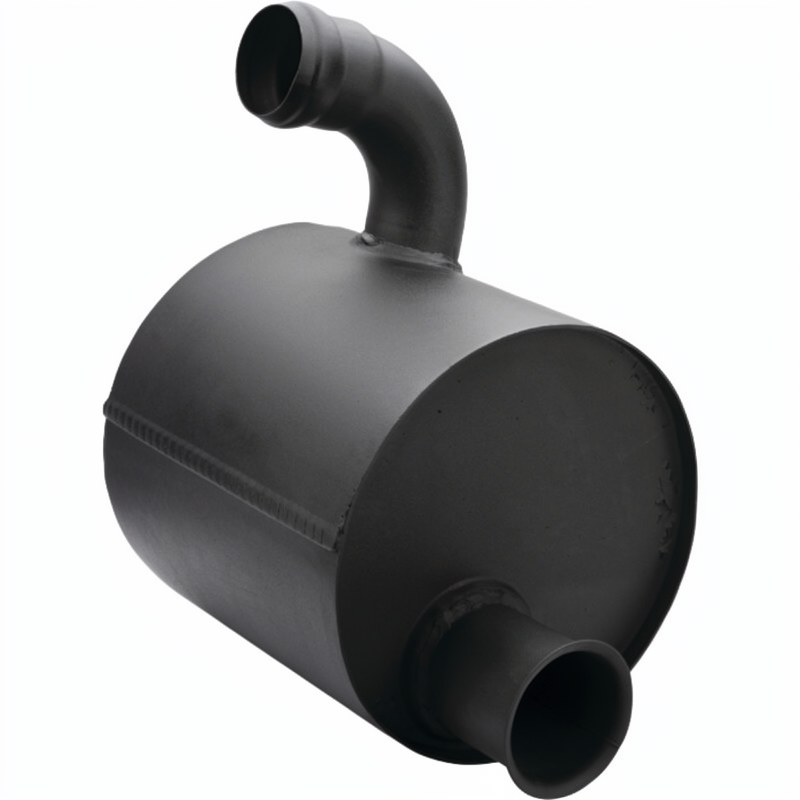Granit machinery exhaust silencer for John Deere 6030/7030 tractors, black cylindrical muffler.