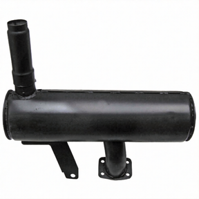 GRANIT exhaust silencer for Ford 5610/6610 and New Holland TS80/TS90, black metal muffler with mounting brackets