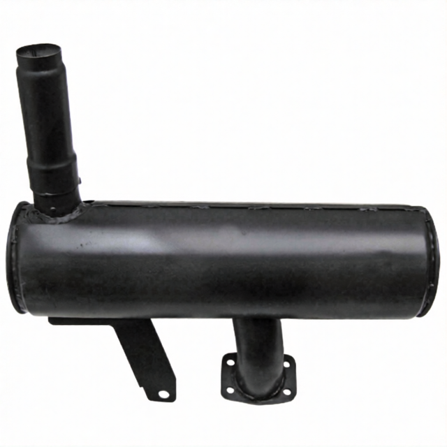 GRANIT exhaust silencer for Ford 5610/6610 and New Holland TS80/TS90, black metal muffler with mounting brackets