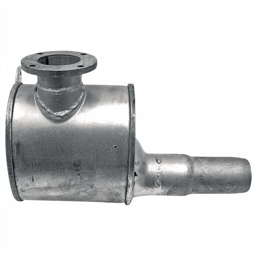 Silencer for Case IH JX90U, Fiat L85, Ford 5635, NH TL80 tractors by GRANIT, metal finish