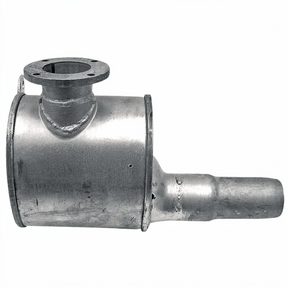 Silencer for Case IH JX90U, Fiat L85, Ford 5635, NH TL80 tractors by GRANIT, metal finish