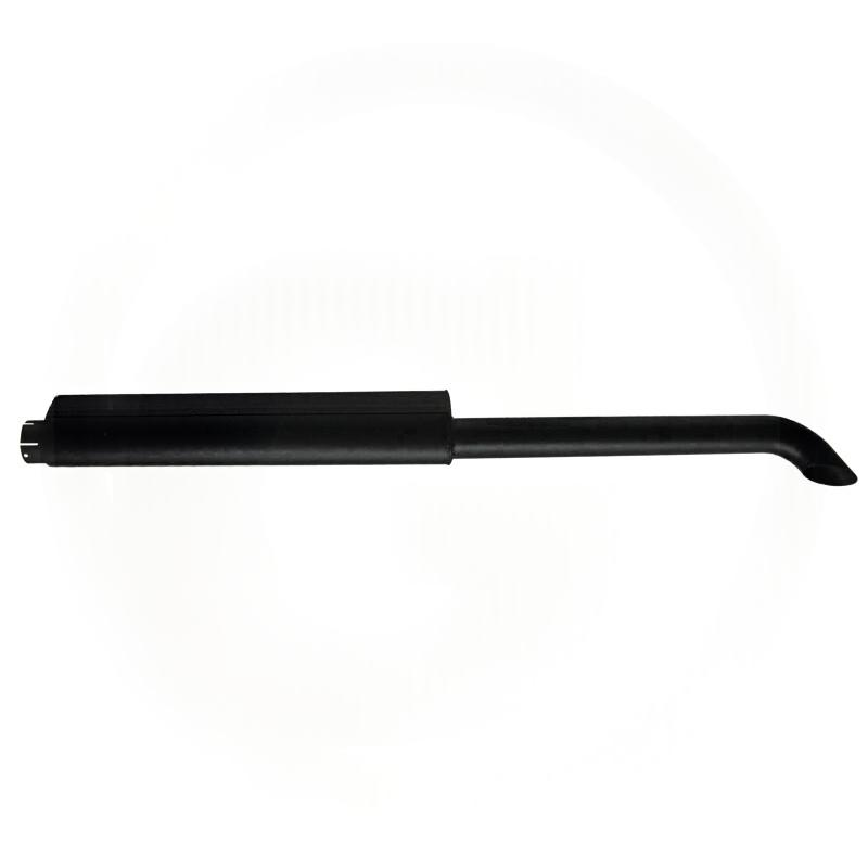 Granit Silencer for Renault R Series vertical 1550mm, black machinery exhaust silencer.
