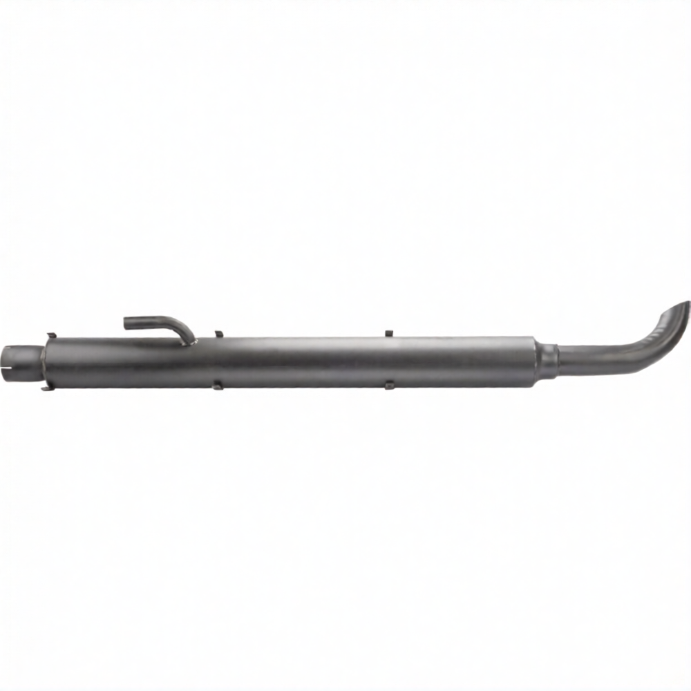 Granit exhaust silencer, grey metal muffler for New Holland T6000 and Steyr Profi, 1820mm venturi nozzle