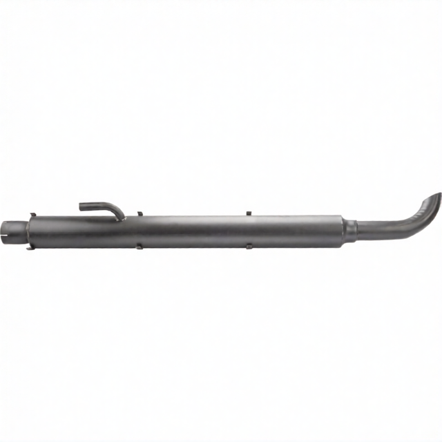 Granit exhaust silencer, grey metal muffler for New Holland T6000 and Steyr Profi, 1820mm venturi nozzle