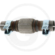 Slotted Flexible Exhaust Connector + Clamps - 42.5 x 244mm