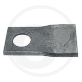 Granit mowing blade right, steel lawn mower blade with circular mounting hole