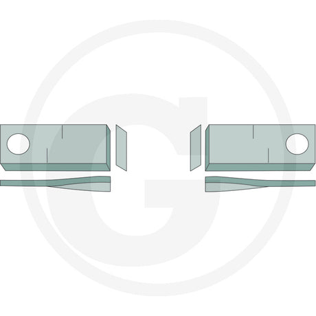 Mower blade left Fella by GRANIT, lawn mower blades pack of 25