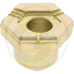 Granit eccentric nut, brass-colored metal with threaded inner bore
