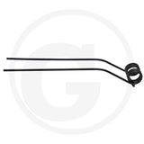 Granit swather tine for Kuhn, single unit; black metal agricultural machinery part.