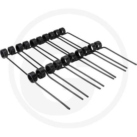 Granit Rotary Tedder Tine set, pack of 10, black metal tines.