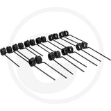 Granit Rotary Harrow Left tine set, pack of 10 black steel tines.