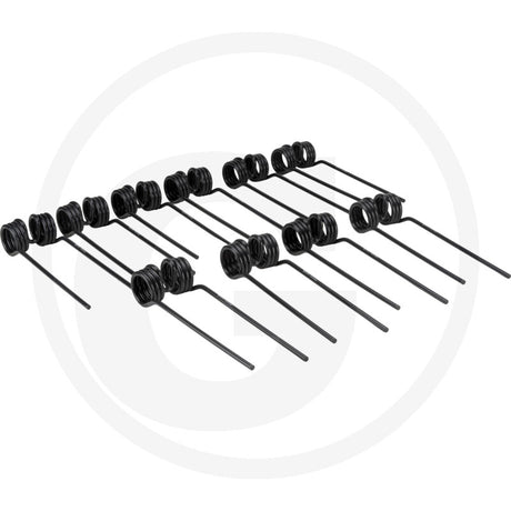 Granit Rotary Harrow Left tine set, pack of 10 black steel tines.