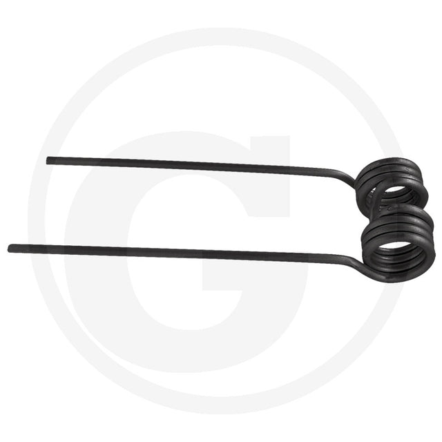 Rotary harrow tine pair, right-hand, black steel, lawn mower accessory