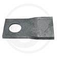 Mowing blade left, steel-gray metal with circular mounting hole, GRANIT brand