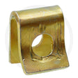 Clamp 3 x 30 x 68.5mm by GRANIT, gold-colored metal clamp with central bore for heavy machinery parts
