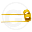Pick-up Tine 5.3 x 72 x 170mm, yellow coil spring with two long straight tines