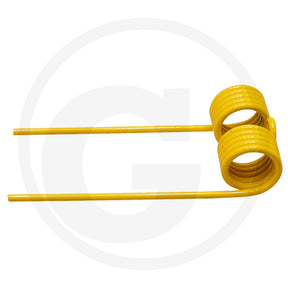 Pick-up Tine 5.3 x 72 x 170mm, yellow coil spring with two long straight tines