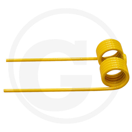 Pick-up Tine 5.3 x 72 x 170mm, yellow coil spring with two long straight tines