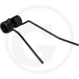 Rotary Tedder Tine, 9 x 113 x 375mm, black metal